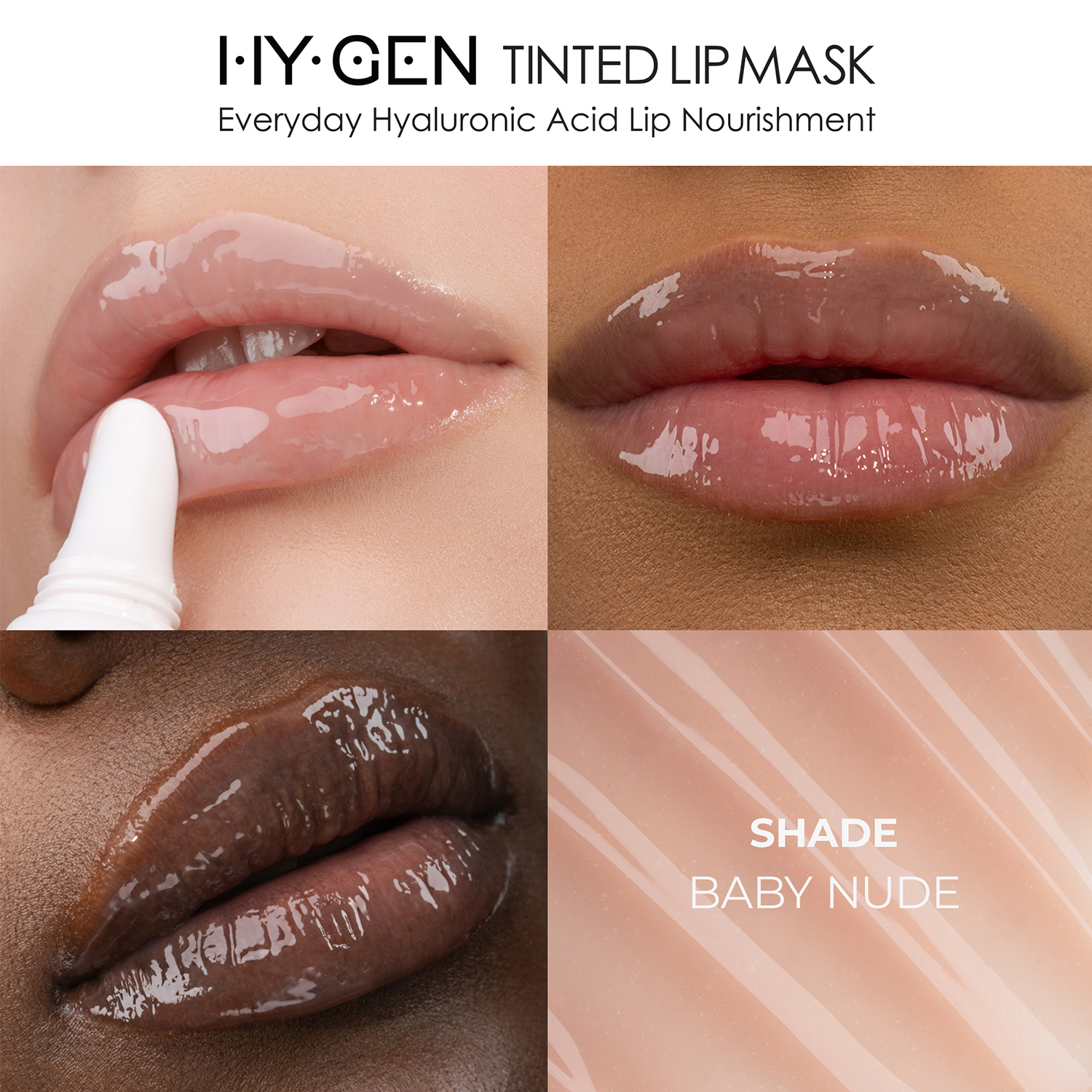 HY-GEN TINTED LIP MASK - BABY NUDE EVERYDAY HYALURONIC ACID LIP NOURISHMENT (MASCARILLA PARA LABIOS)